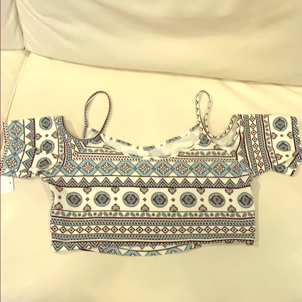 Aztec print crop top